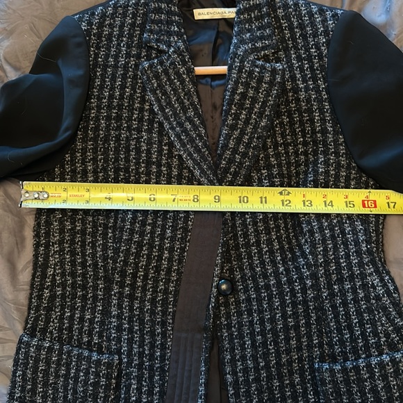 🔥SOLD🔥 BALENCIAGA PARIS black wool blend blazer - Picture 10 of 11
